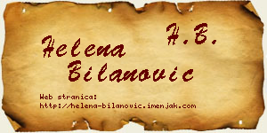 Helena Bilanović vizit kartica